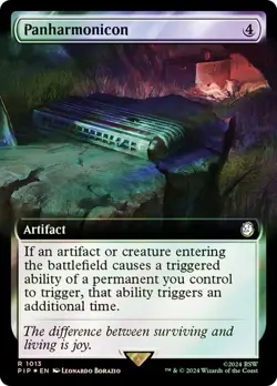 MTG Fallout Panharmonicon x1 Surge Foil Extended Art Rare Artifact NM/M - Image 1