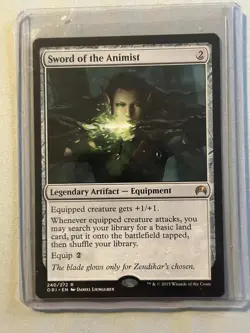 Sword of the Animist Magic the Gathering Origins Rare Brand New - Image 1