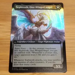1x Sephiroth, Fabled SOLDIER, Foil Extended Art, Final Fantasy, MTG NM - Image 2