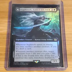 1x Sephiroth, Fabled SOLDIER, Foil Extended Art, Final Fantasy, MTG NM - Image 3