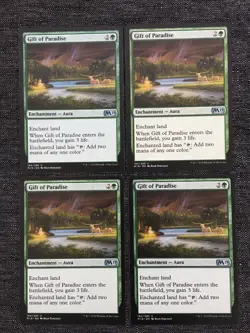4 GIFT OF PARADISE ~mtg NM-M M19 Magic 2019 Unc x4 - Image 1