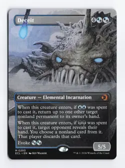 Deceit (Borderless) #293 Mythic MTG Lorwyn Eclipsed ECL PACK FRESH - Image 1