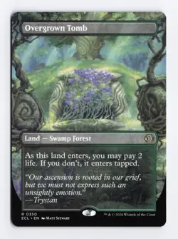 Overgrown Tomb Borderless #350 Rare - MTG Lorwyn Eclipsed ECL PACK FRESH - Image 1