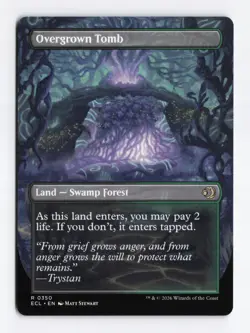 Overgrown Tomb Borderless #350 Rare - MTG Lorwyn Eclipsed ECL PACK FRESH - Image 2
