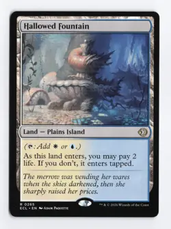 Hallowed Fountain #265 Rare - MTG Lorwyn Eclipsed ECL PACK FRESH - Image 1
