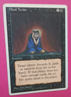 Magic the Gathering MTG Fourth (4th) Edition MIND TWIST HP R 1995! - Image 2