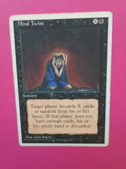 Magic the Gathering MTG Fourth (4th) Edition MIND TWIST HP R 1995! - Image 3
