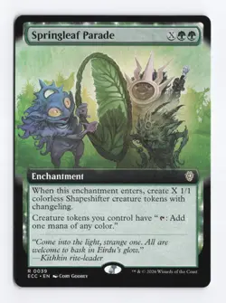 Springleaf Parade (Extended Art) #39 Rare Commander: Lorwyn Eclipsed PACK FRESH - Image 1