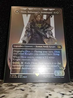 Final Fantasy MTG - Dion, Bahamut's Dominant Borderless Rare Foil (Near Mint) - Image 1
