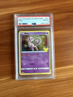 Pokemon TCG Mew 11/25 Celebrations Card 25th Anniversary NM/M Condition PSA 8 - Image 1
