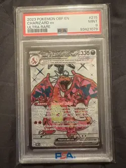 2023 POKEMON OBF EN-OBSIDIAN FLAMES #215 CHARIZARD ex ULTRA RARE - PSA 9 - Image 1