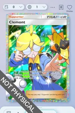 Pokemon TCG POCKET - Clemont Full Art 2⭐, Crimson Blaze, English - Image 1