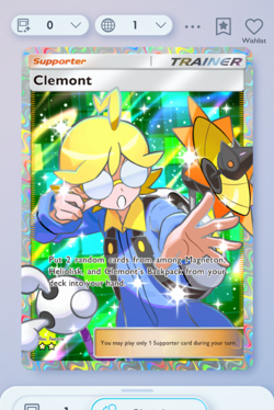 Pokemon TCG POCKET - Clemont Full Art 2⭐, Crimson Blaze, English - Image 3