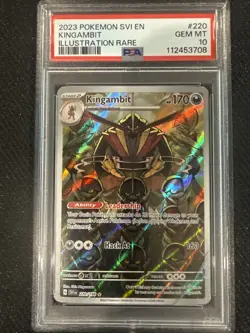2023 Pokemon Kingambit Illustration Scarlet & Violet Rare #220 PSA 10 - Image 1