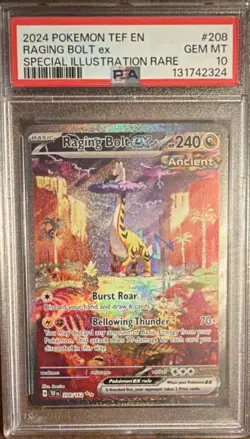 Pokemon TCG Raging Bolt ex Special Illustration Rare Holo 208/162 PSA 10 - Image 1