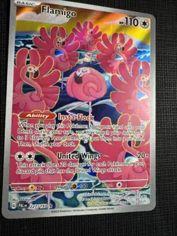Pokemon TCG Flamigo 227/193 Holo Illustration Rare - Paldea Evolved Near Mint - Image 2