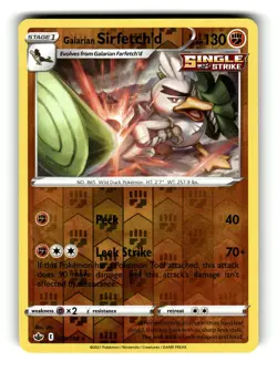Pokemon Chilling Reign Galarian Sirfetch'd 079/198 Reverse Holo - Image 1