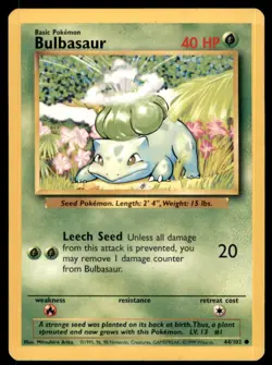 Pokemon TCG Bulbasaur Classic - Base Set #44 Basic/Common - Image 1