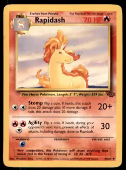 Pokemon TCG Rapidash Classic - Jungle #44 Stage 1/Uncommon - Image 1