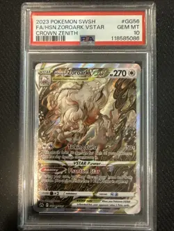 2023 Pokemon SWSH Zoroark VSTAR Crown Zenith GG56 Gem MT 10 - Image 1