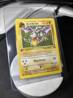 Pokemon TCG Aerodactyl Fossil 1st Edition Holo Unlimited Rare - Image 1