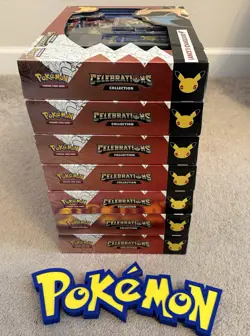 Pokemon TCG Celebrations Lance's Charizard V Collection Sealed Box (x7) Lot - Image 2