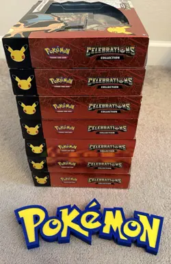 Pokemon TCG Celebrations Lance's Charizard V Collection Sealed Box (x7) Lot - Image 4