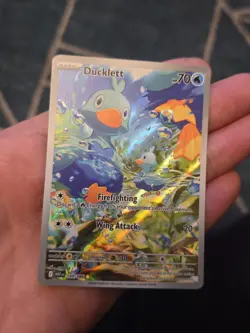 Pokemon TCG Ducklett Illustration Rare Holo White Flare 109/086 NM English - Image 1