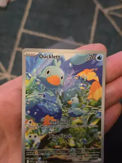 Pokemon TCG Ducklett Illustration Rare Holo White Flare 109/086 NM English - Image 2