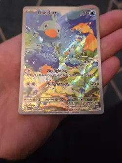 Pokemon TCG Ducklett Illustration Rare Holo White Flare 109/086 NM English - Image 3