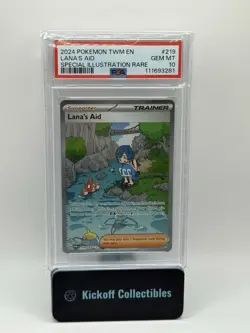 PSA 10 LANA'S AID 219 SPECIAL ILLUSTRATION RARE 2024 POKEMON TWILIGHT MASQUERADE - Image 1