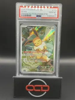 Pokemon 2025 Eevee #173 Black Star Promo PSA 10 Gem Mint Prismatic Evolution - Image 1