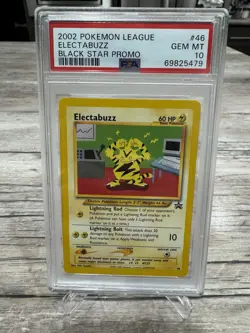 2002 Pokemon League Electabuzz Black Star Promo PSA 10 Gem Mint #46 ⚡ - Image 1