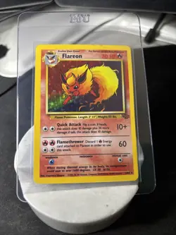 Pokemon TCG Flareon Jungle 3/64 Holo Unlimited Holo Rare - Image 1