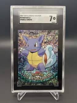2000 TOPPS CHROME POKEMON T.V. SPARKLE #8 WARTORTLE SGC 7 - Image 1