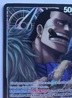 One Piece OPTCG English Crocodile Alt Art Leader OP14-079 L* - NM - Image 2