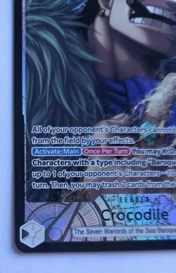 One Piece OPTCG English Crocodile Alt Art Leader OP14-079 L* - NM - Image 4