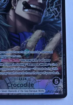 One Piece OPTCG English Crocodile Alt Art Leader OP14-079 L* - NM - Image 5