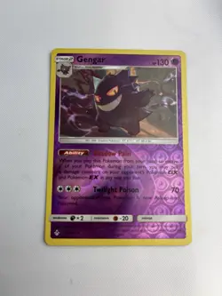 Pokemon TCG Gengar Unbroken Bonds Card 70/214 Reverse Holo Foil LP Condition - Image 1