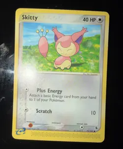 Skitty 70/109 EX Ruby & Sapphire - Common Pokemon Card - Vintage E-Reader - Image 1