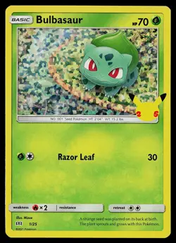 Pokemon Card - Bulbasaur McDonald's 25th Anniversary Promo 001/025 Holo - Image 1