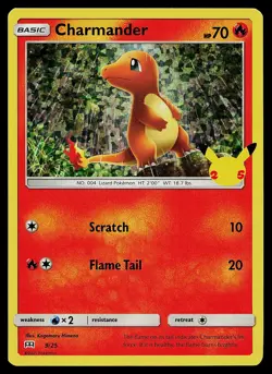 Pokemon Card - Charmander McDonald's 25th Anniversary Promo 009/025 Holo - Image 1