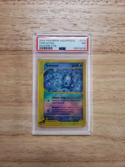Pokemon PSA 7 NM 2003 Tentacool Aquapolis Reverse Holo Card - Image 1
