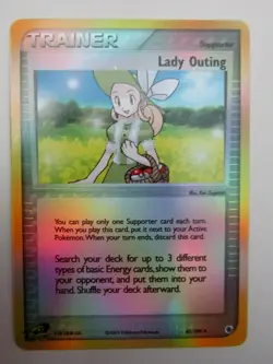 LADY OUTING REVERSE HOLO POKEMON CARD 83/109 RUBY & SAPPHIRE NEVER PLAYED NM- - Image 1