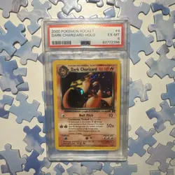 Pokemon Dark Charizard Holo Card 4/82 Team Rocket, PSA 6 - Image 1