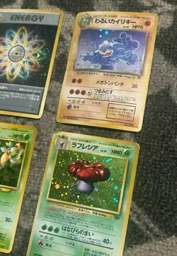 Pokemon Card Lot Of 10 Holos Japanese Vintage Various Condition Machamp Pinsir - Image 3