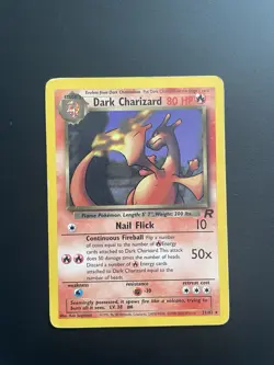 Pokemon TCG Dark Charizard 21/82 Base Set Non-Holo Rare Card LP - Image 1