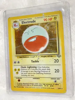 Electrode 2/64 Holo Rare Jungle Set Edition Pokemon Card 1999 WOTC WORN FADED - Image 2