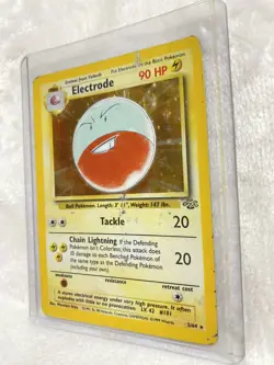 Electrode 2/64 Holo Rare Jungle Set Edition Pokemon Card 1999 WOTC WORN FADED - Image 3