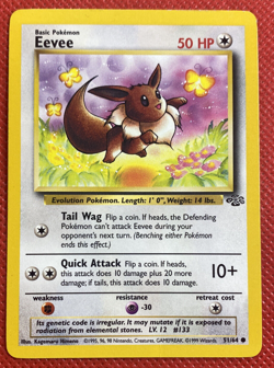EEVEE - Jungle Set - 51/64 - Common - Pokemon Card - Unlimited Edition - LP - Image 1